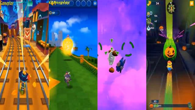 Oddbods Turbo Run Halloween 2019 VS Despicable Me Minion Rush  Sonic Dash Subway Surfers Mexico