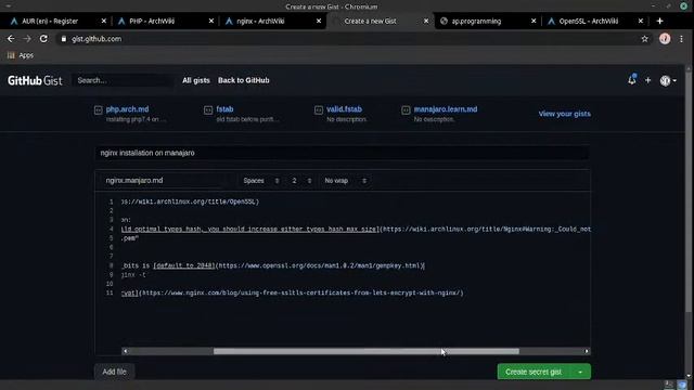 openssl cert and nginx config | arch linux, php 7.4 смотреть онлайн