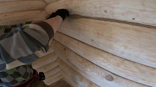 ТЕПЛЫЙ ШОВ или конопатка сруба джутом. смотреть онлайн