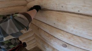 ТЕПЛЫЙ ШОВ или конопатка сруба джутом.