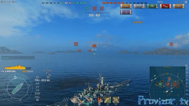 Montana американский линкор 10 уровня WoWS (6 фрагов) смотреть онлайн