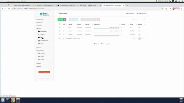 OpenNebula - Deploy a Firecracker Cloud integrated with Docker Hub on AWS смотреть онлайн