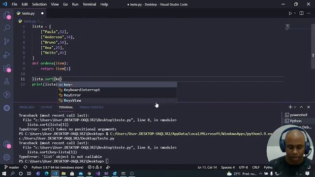 Como usar FUNÇÕES LAMBDAS para ORDENAR uma lista no PYTHON ? смотреть онлайн