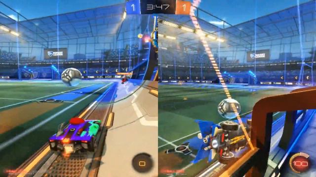 Rocket League - Split screen on PC! смотреть онлайн