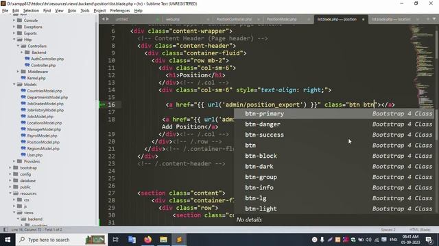 #58 - Position Custom Filter/Search & Export Excel file in Database | Human Resources in Laravel 10 смотреть онлайн