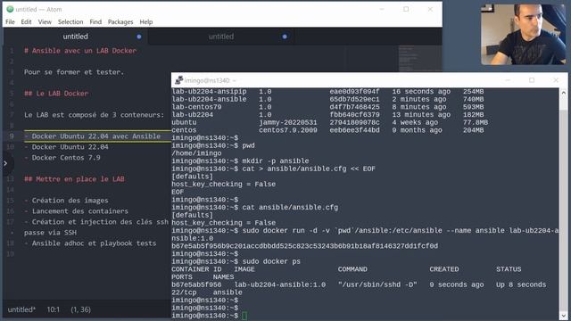 Ansible avec un lab docker смотреть онлайн