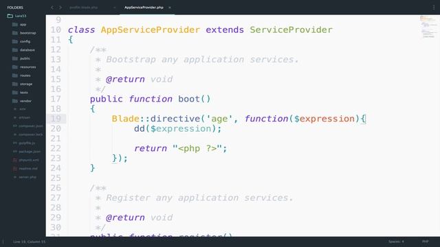 Laravel 5.3 tutorials #22 Custom Blade directives смотреть онлайн