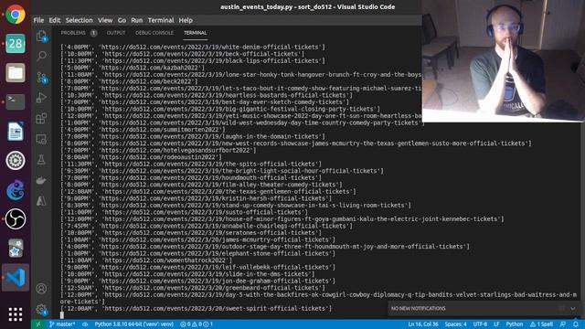 Self Python Project: Reorder Events Calendar Website Chronologically смотреть онлайн