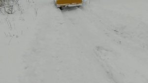 Чистим снег трактором  т-25