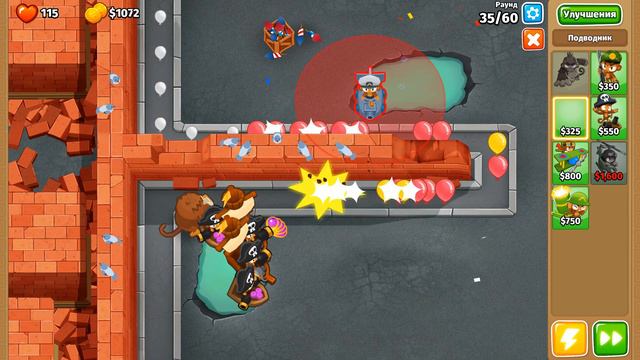 Прохождение Bloons TD 6! Ещё один кирпич: Средний, Только военные! Блунс ТД (БТД, BTD, BTD6)!