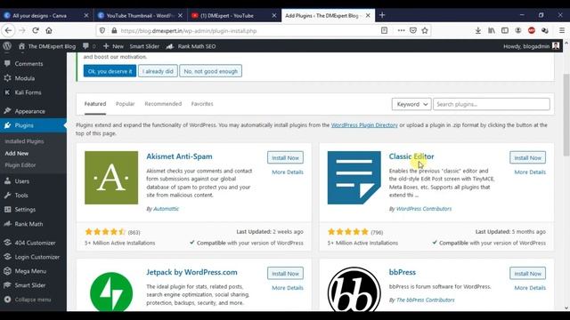 #18 Change Your WordPress BLOCK EDITOR to CLASSIC EDITOR | WordPress Tutorial 2020 | DMEXPERT смотреть онлайн