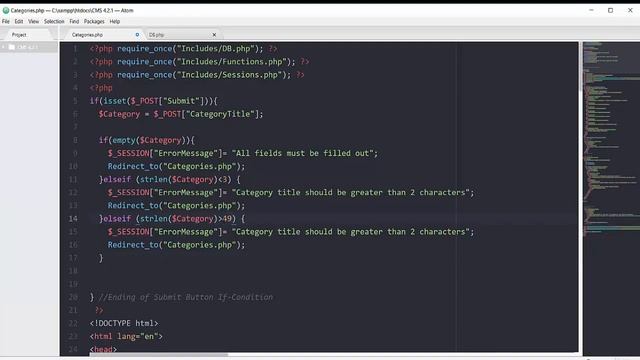 CMS Finalizing the Validation using PHP смотреть онлайн