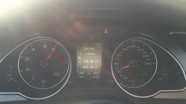 Audi A5 2.0TQ from 0 to 100 km/h смотреть онлайн