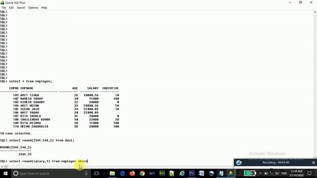 Use of Round|Trunc|Mod Function in SQL!Part-10|vrakshacademy смотреть онлайн