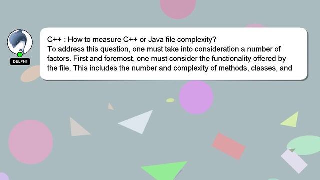 C++ : How to measure C++ or Java file complexity? смотреть онлайн