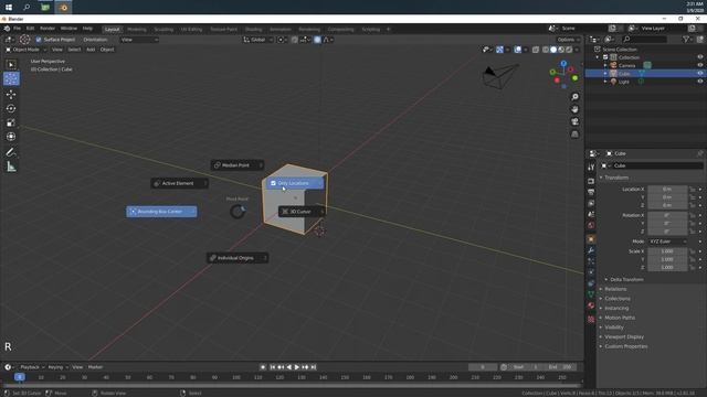 Fix Cannot Rotate or Scale in Object Mode in blender 2.8 смотреть онлайн