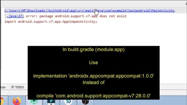 Error “package android.support.v7.app does not exist” смотреть онлайн