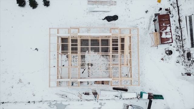 Силовой каркас одноэтажного фахверкового дома I 108 м2