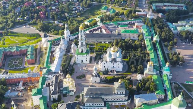 Sergiev Posad, Russia. The Trinity-Sergius Lavra is the largest male monastery of the Russian Ortho смотреть онлайн