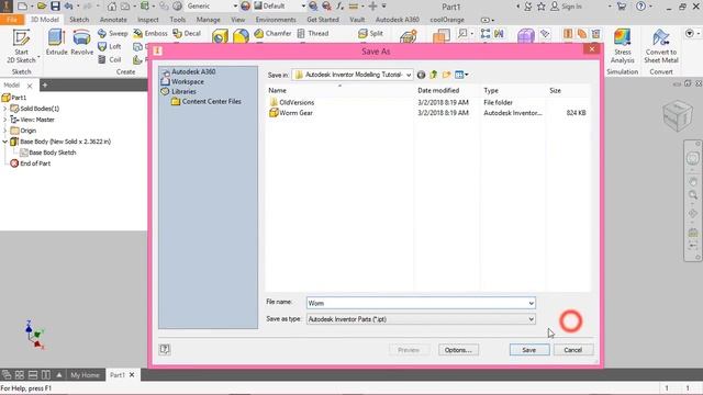 Autodesk Inventor Modelling and Animation Tutorial--'Worm Gear' смотреть онлайн