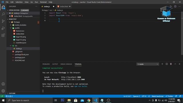 React Js Hello world Component [Urdu/Hindi] | Azeem Tech Official (2021) смотреть онлайн
