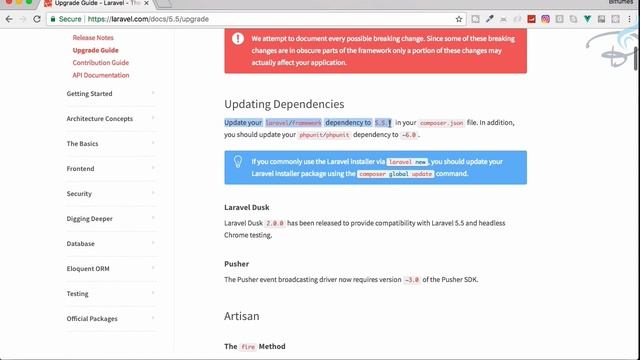 Laravel 5.5 Upgrade from 5.4 смотреть онлайн