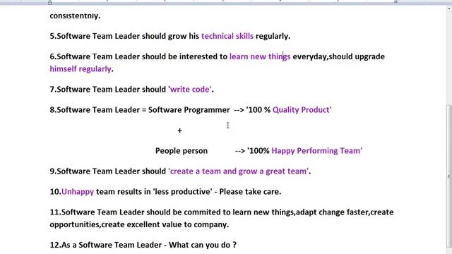 SOFTWARE TEAM LEADER 12 IMPORTANT TIPS смотреть онлайн