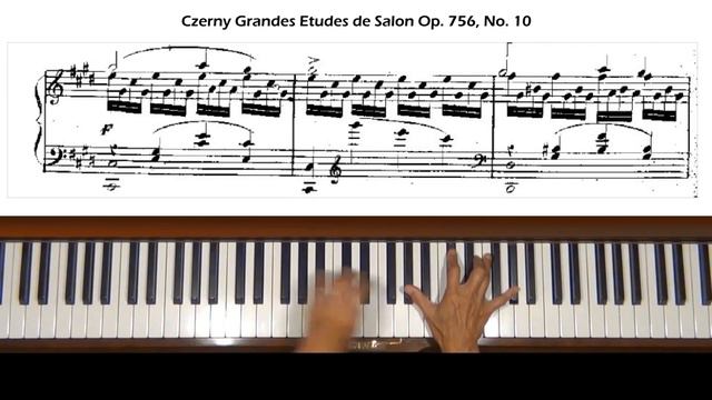 Czerny Grandes Etudes de Salon Op. 756, No. 10 Piano Tutorial SPED смотреть онлайн