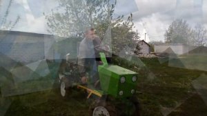 Самодельный минитрактор и двухкорпусный плуг. Пахота Весна 2020