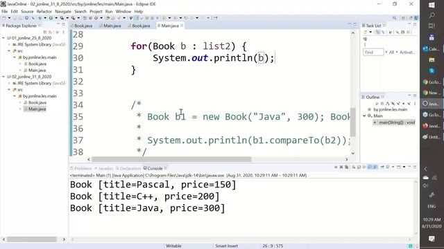 2020 08 31 10 01 Introduction to Java Online Basics of OOP 06 смотреть онлайн