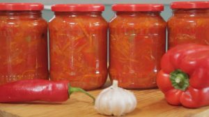 🍅ЛЕЧО из сладкого перца на зиму!🥕 Сладкий болгарский перец  с луком и морковью в томатном соусе!🧅