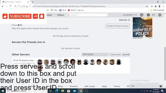 How to join any player in roblox without them beingyour friend! смотреть онлайн