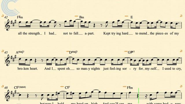 Baritone Sax - I Will Survive - Gloria Gaynor - Sheet Music, Chords, & Vocals смотреть онлайн