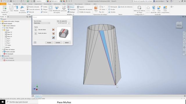 Autodesk Inventor 2022: Asistente de chapa - desarrollo calderería смотреть онлайн