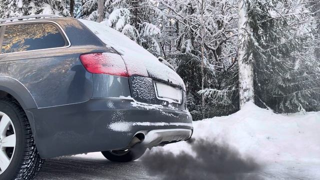 Cold start diesel Audi A6 allroad 2008, -27°C смотреть онлайн