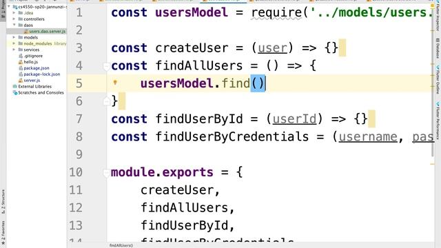 Retrieving all users from Mongo DB with findAllUsers cs4550 sp20 12214 смотреть онлайн