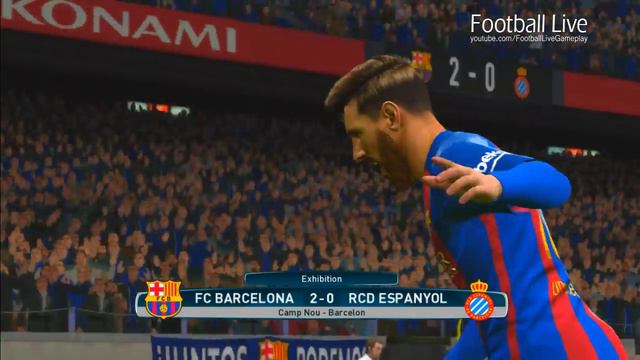 Barcelona vs Espanyol | La Liga 2016/2017 | PES 2017 Gameplay PC смотреть онлайн
