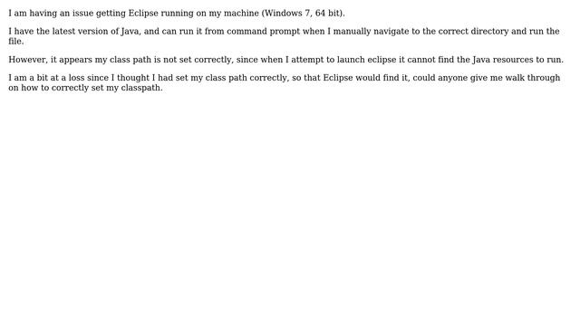 Java Classpath Issue? смотреть онлайн