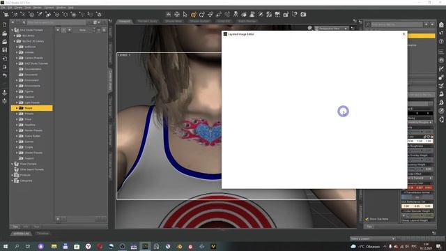 Как сделать татуировку персонажу в DAZ-Studio. смотреть онлайн
