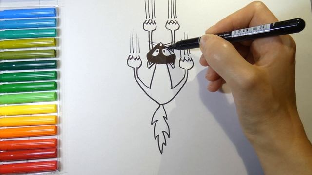 How to draw a funny cat как нарисовать смешного кота смотреть онлайн