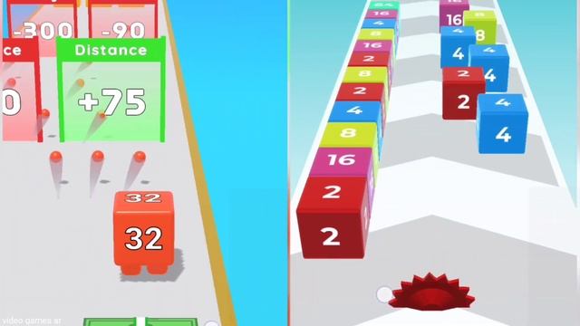 2048 Jelly Shooter VS 2048 Cubes Runner (Numberblocks) Race Video Stack Master Max Level Gameplay смотреть онлайн