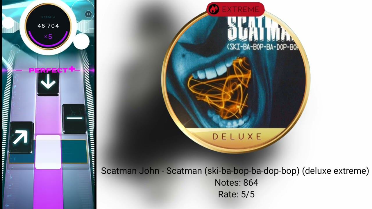 [Beatstar Custom Chart] Scatman John - Scatman (ski-ba-bop-ba-dop-bop) (deluxe Extreme)