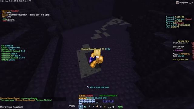 Mining OBSIDIAN can make you $40M per HOUR... | Hypixel Skyblock смотреть онлайн