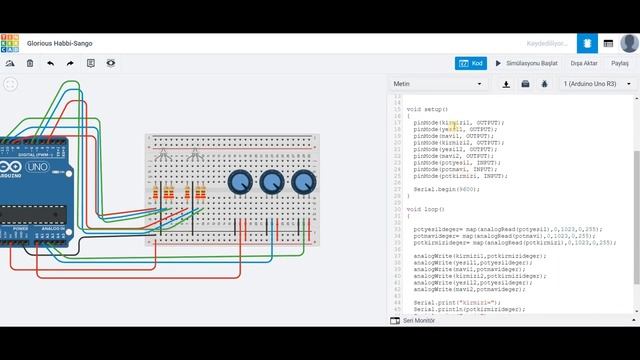 Uzaktan Eğitim 6. Sınıf Tinkercad Potansiyometrelerle RGB Ayarlanabilir Led Yakma Ders-12 смотреть онлайн
