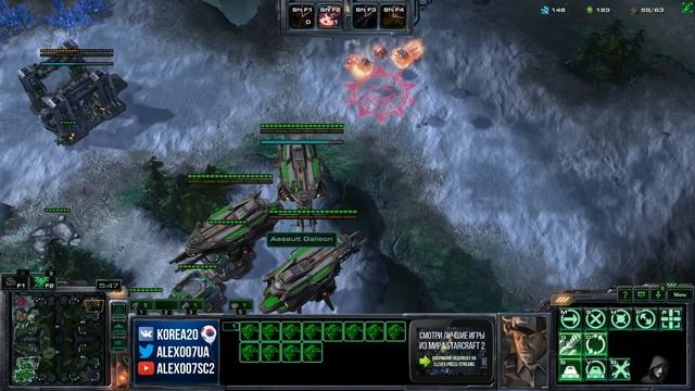 Таким будет StarCraft 3?! Шоуматч Alex007 vs Couguar - 1х1 с героями Co-op смотреть онлайн