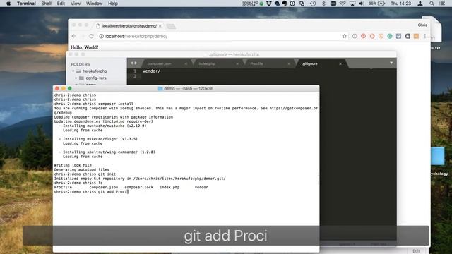 Heroku for PHP: Committing to git смотреть онлайн