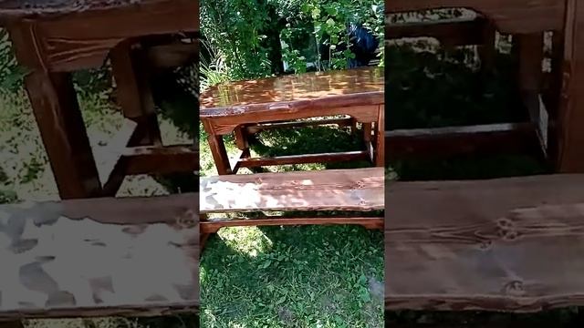 Стол из дерева, Лавки деревянные, деревянный стол, деревянное изделие, своими руками из дерева смотреть онлайн