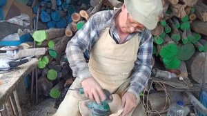 Изготовление чаши(вазы)из капа(сувели) берёзы.Как один из вариантов.Как и чем работаю.