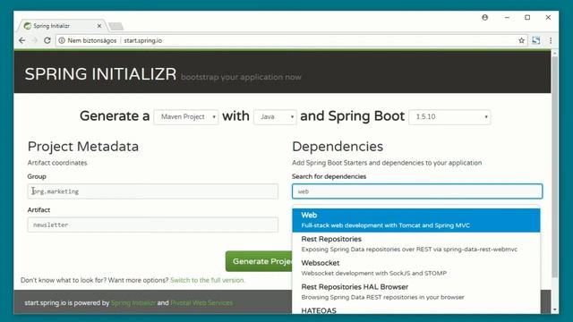 Spring #3 - Kiinduló projekt létrehozása az Initializr-rel - IntelliJ IDEA Community-hez смотреть онлайн