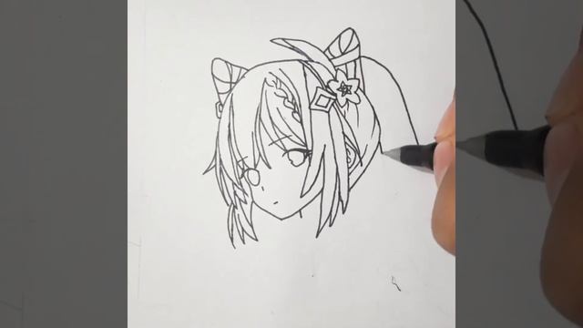 How to draw keqing from genshin impact by Gifted Hands | drawing of genshin impact смотреть онлайн